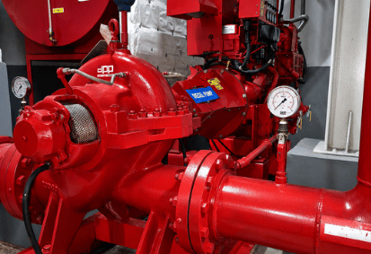 Diesel engine-driven fire pump with controller
