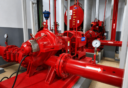 Electric motor-driven fire pump package